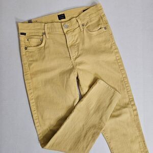 Citizens of Humanity Women's Rocket Crop High Rise Skinny Jean 28 Mustard Yellow